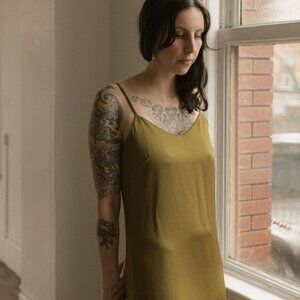 Mijeong Park Satin Slip Dress